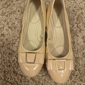 Stunning beige Cole Haan wedge ballet flats size 6.5 Grand Os